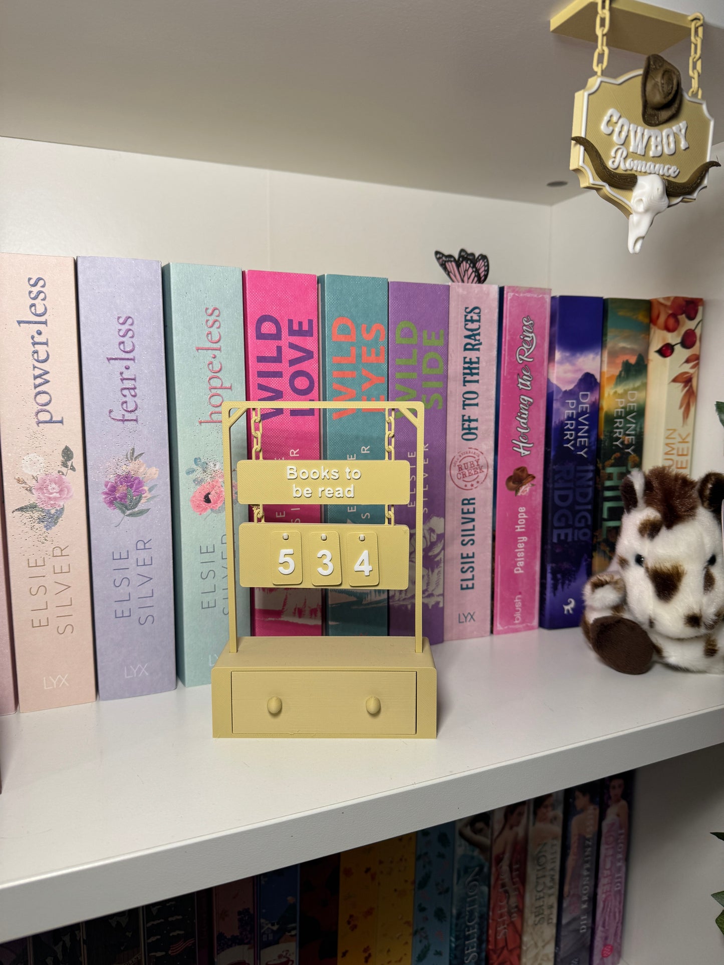 Buchzähler zur Aufhängung mit Zahlenspeicher (books to be read)